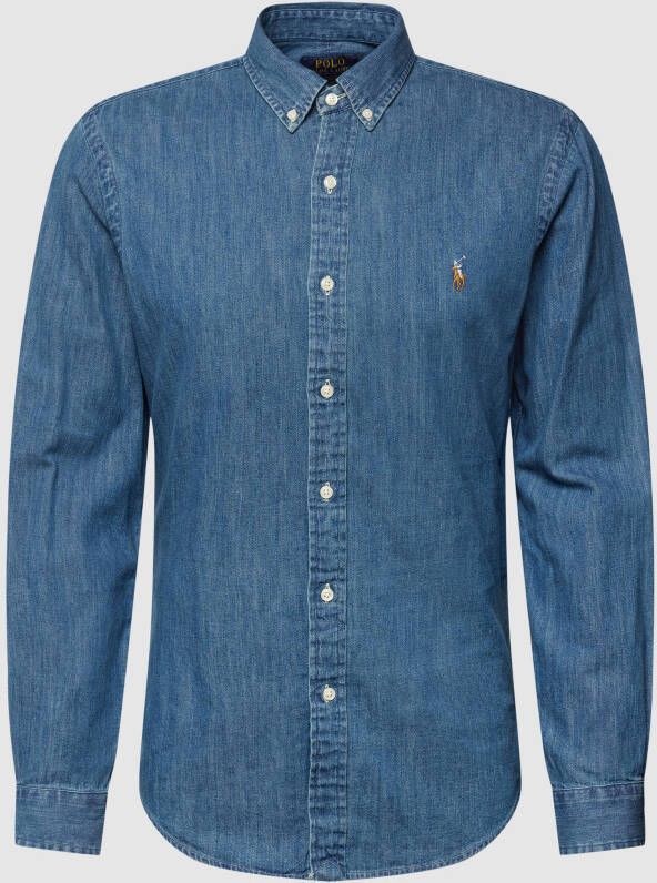Polo Ralph Lauren Slim fit jeansoverhemd met button-downkraag