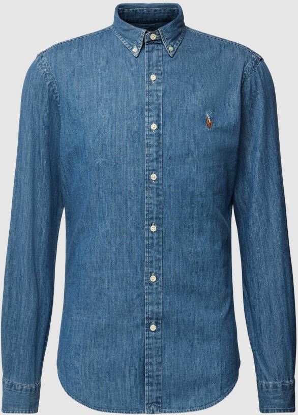 Polo Ralph Lauren Slim fit jeansoverhemd met logostitching