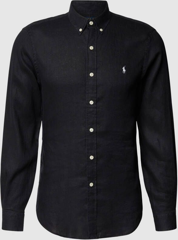 Polo Ralph Lauren Slim fit linnen overhemd met kentkraag