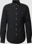 Ralph Lauren Zwarte Polo Shirt met Klassieke Kraag en Knoopsluiting Black Heren - Thumbnail 2