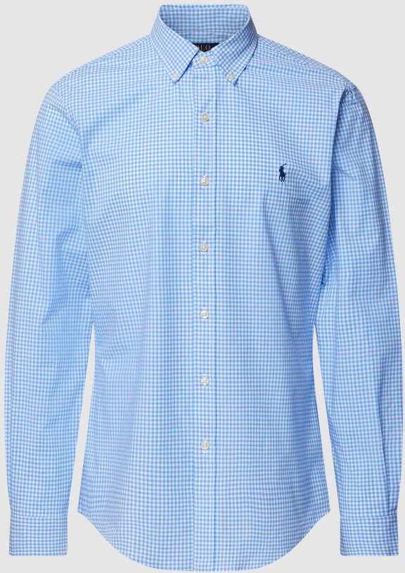 Polo Ralph Lauren Casual overhemd Slim Fit slim fit blauw wit ruit katoen