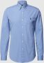 Polo Ralph Lauren Overhemd Ralph Lauren blauw button down Slim Fit - Thumbnail 1