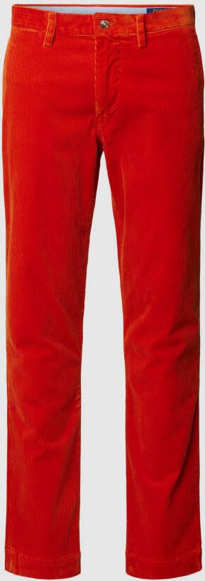 Polo Ralph Lauren Slim stretch fit corduroy broek met knoopsluiting model 'BEDFORD'