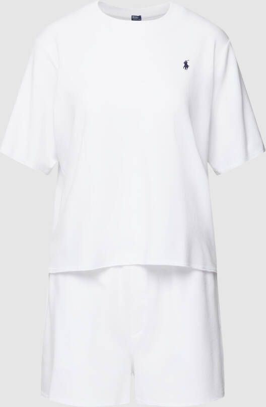 Polo Ralph Lauren Pyjama met logostitching en elastische band met logo