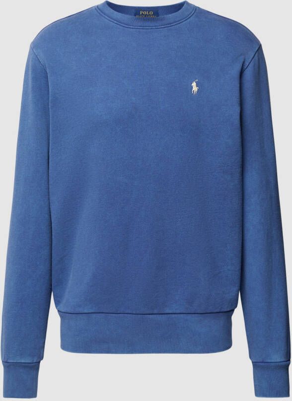 Ralph Lauren Lichtblauwe Katoenen Sweatshirt met Iconisch Pony Borduurwerk Blauw Heren
