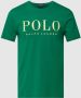 Polo Ralph Lauren Authentiek Custom Slim Fit Polo Shirt Green Heren - Thumbnail 2