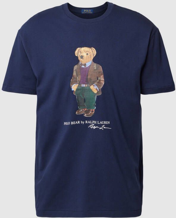 Polo Ralph Lauren Klassiek Cruise Navy Hrtg Bear T-Shirt voor Heren Blue Heren