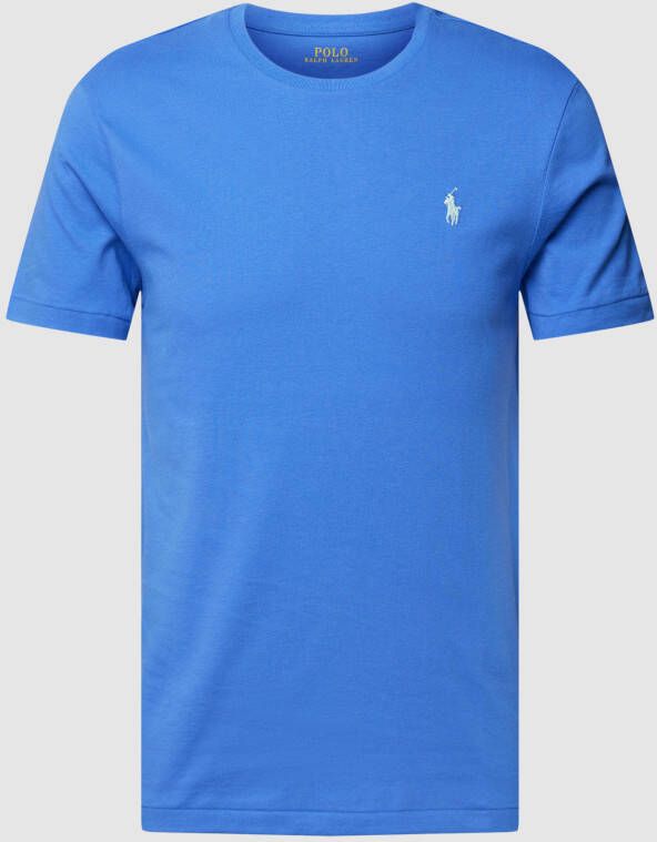 Polo Ralph Lauren Maidstone Blauw Katoenen T-shirt met Geborduurd Logo Blue Heren