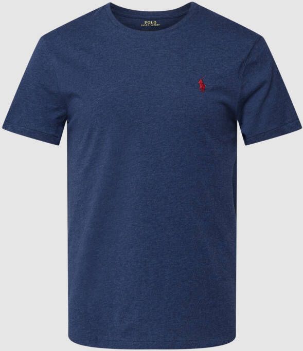Ralph Lauren Marineblauw shirt met Custom Slim Fit logo Blue Heren