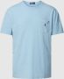POLO Ralph Lauren regular fit T-shirt met linnen powder blue - Thumbnail 2