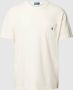 Polo Ralph Lauren Geborduurd Logo Ivoor Katoenen T-shirt White Heren - Thumbnail 2