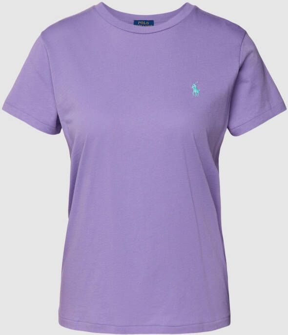 Polo Ralph Lauren Lilla Katoenen T-shirt Purple Dames