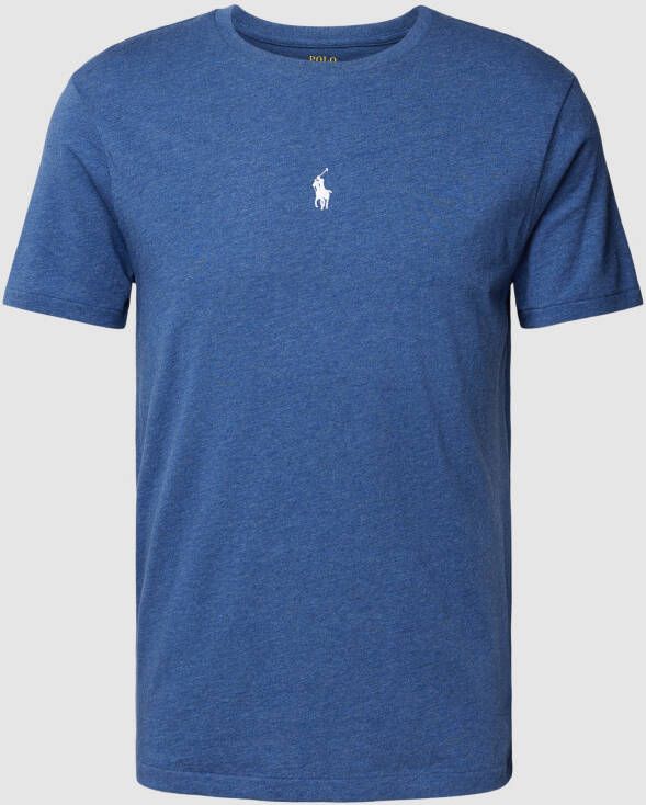POLO Ralph Lauren slim fit T-shirt met logo derby blue heather