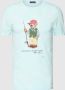 POLO Ralph Lauren slim fit T-shirt met printopdruk island aqua - Thumbnail 2