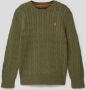Polo Ralph Lauren Teens Gebreide pullover met kabelpatroon model 'CABLE' - Thumbnail 1