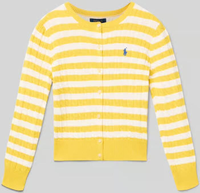 Polo Ralph Lauren Teens Cardigan met kabelpatroon en labelstitching - Foto 2