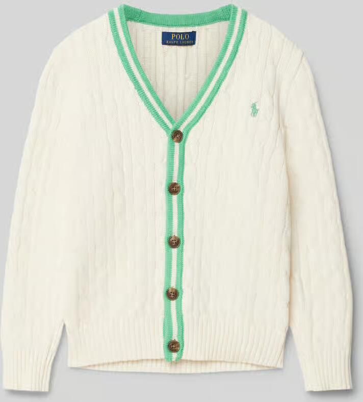Polo Ralph Lauren Teens Cardigan met kabelpatroon - Foto 2