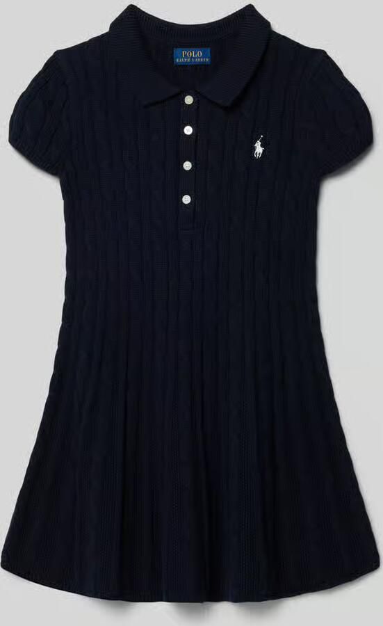 Polo Ralph Lauren Teens Gebreide jurk met kabelpatroon en labelstitching