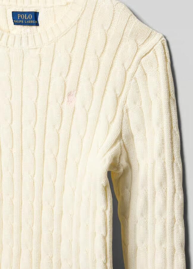 Polo Ralph Lauren Teens Gebreide pullover met kabelpatroon en labelstitching - Foto 2