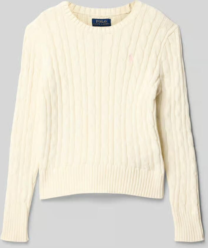 Polo Ralph Lauren Teens Gebreide pullover met kabelpatroon en labelstitching