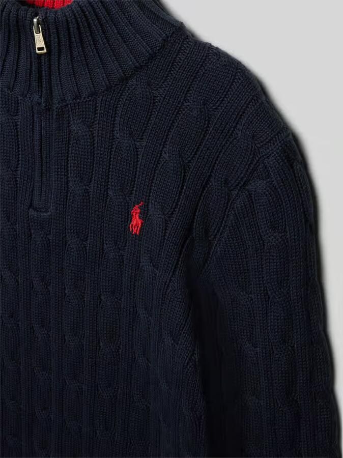Polo Ralph Lauren Teens Gebreide pulllover met opstaande kraag en ritssluiting - Foto 2