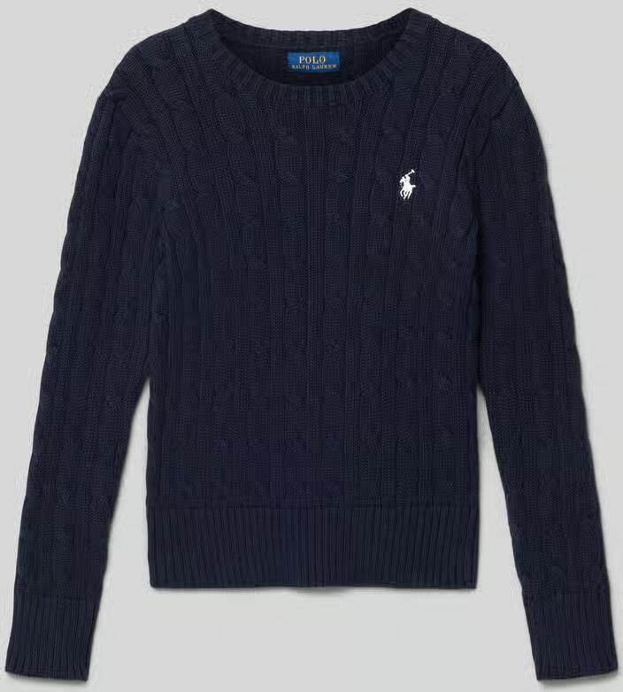 Polo Ralph Lauren Teens Gebreide pullover met logostitching model 'CABLE'