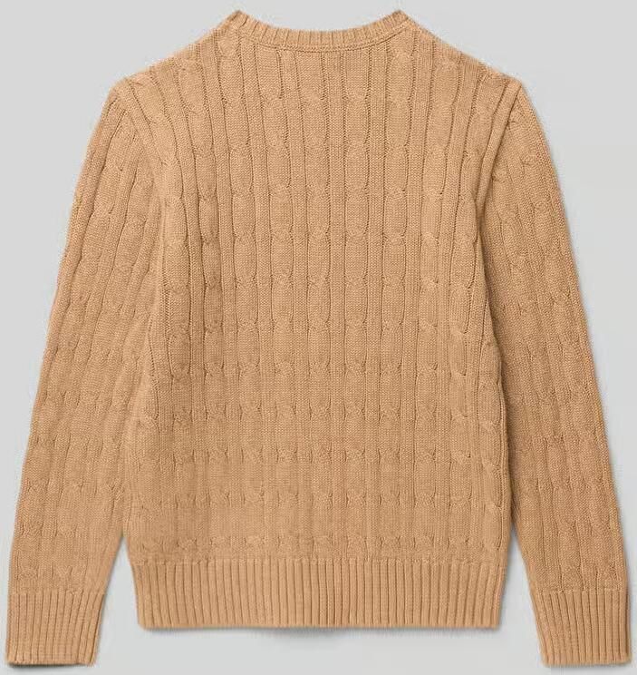 Polo Ralph Lauren Teens Gebreide pullover met kabelpatroon en ronde hals