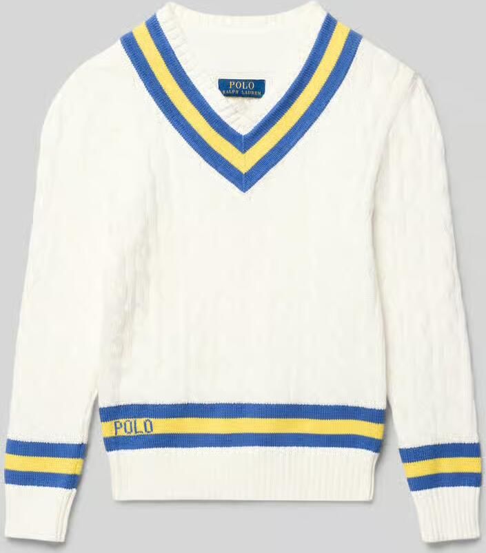 Polo Ralph Lauren Teens regular fit gebreide pullover van puur katoen - Foto 3