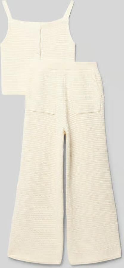Polo Ralph Lauren Teens regular fit gehaakte top en broek van puur katoen in set - Foto 2