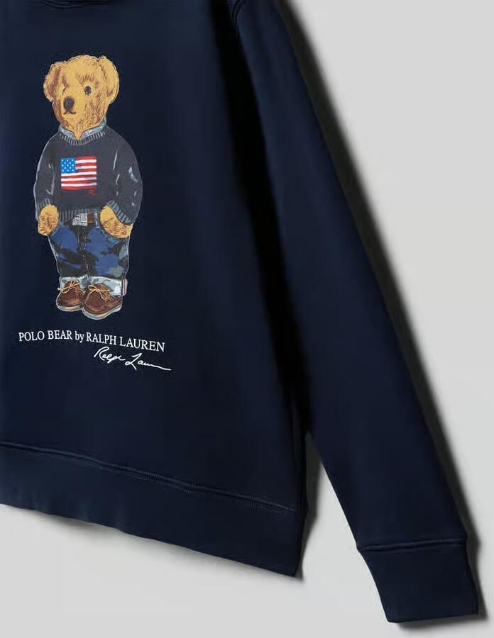 Polo Ralph Lauren Teens regular fit hoodie met polo bear-print