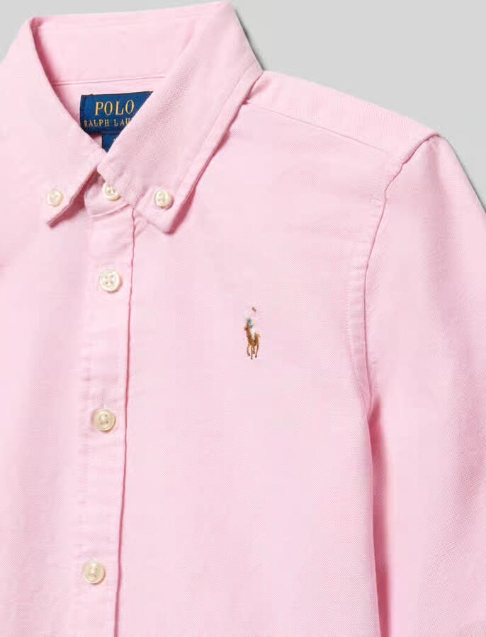 Polo Ralph Lauren Teens Regular fit overhemdblouse van puur katoen model 'TRINETTEOX-SHIRTS-BUTTON'