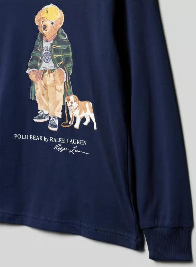 Polo Ralph Lauren Teens Regular fit shirt met lange mouwen en ijsbeerprint - Foto 2