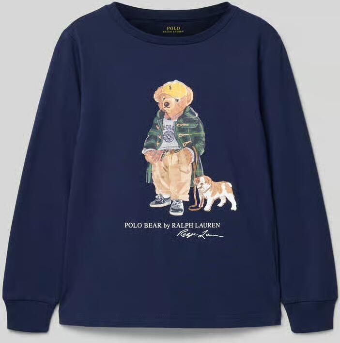 Polo Ralph Lauren Teens Regular fit shirt met lange mouwen en ijsbeerprint