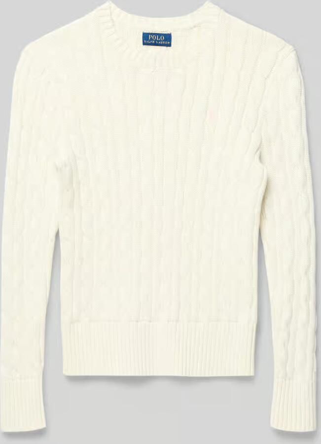 Polo Ralph Lauren Teens Gebreide pullover met kabelpatroon en labelstitching - Foto 3