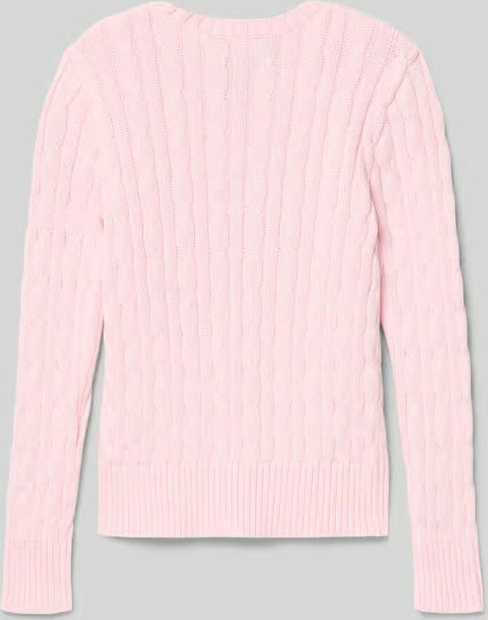 Polo Ralph Lauren Teens Gebreide pullover met kabelpatroon en ronde hals
