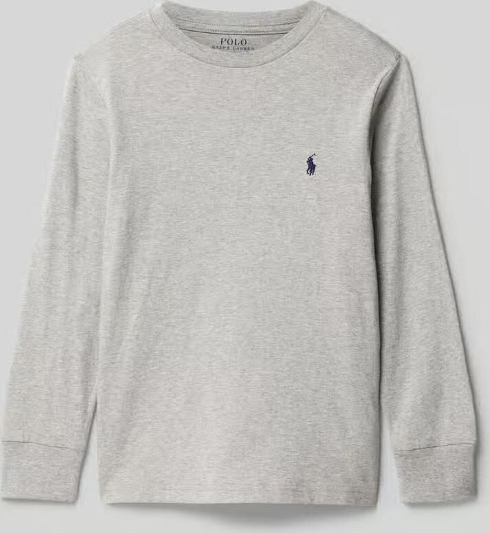 Polo Ralph Lauren Teens Shirt met lange mouwen en labelstitching