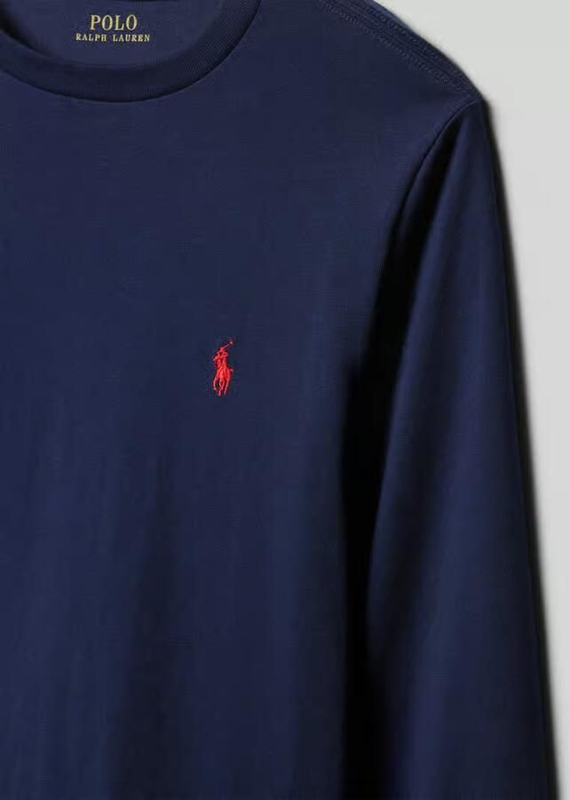 Polo Ralph Lauren longsleeve blauw Jongens Katoen Ronde hals Effen 164 176 - Foto 2