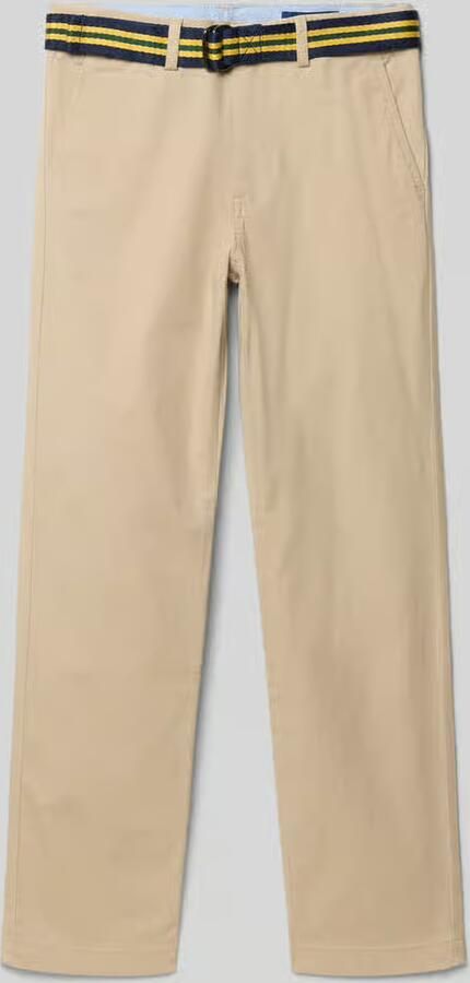 Polo Ralph Lauren Teens Straight fit chino met geïntegreerde riem model 'Bedford' - Foto 3