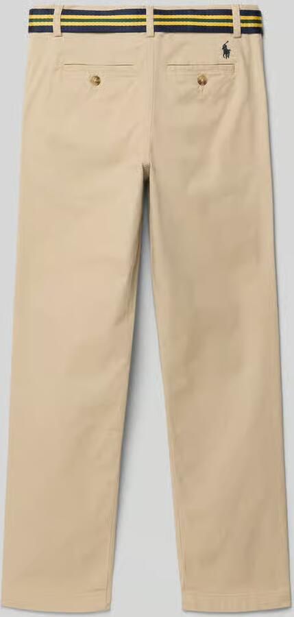 Polo Ralph Lauren Teens Straight fit chino met geïntegreerde riem model 'Bedford' - Foto 4