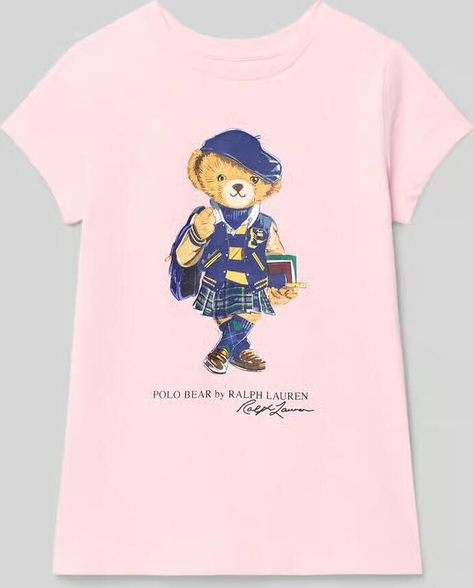 Polo Ralph Lauren Teens T-shirt met labelprint en ronde hals