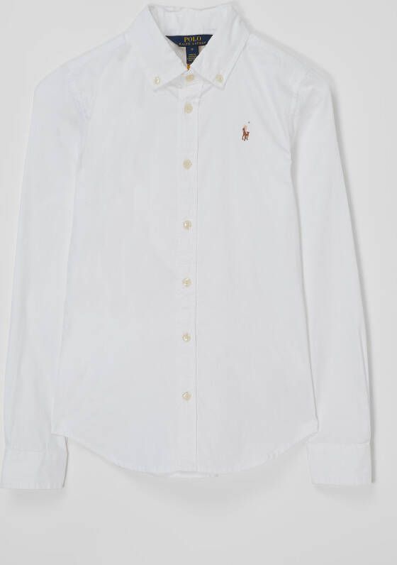Polo Ralph Lauren Teens Slim fit overhemd van katoen