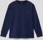 Polo Ralph Lauren longsleeve blauw Jongens Katoen Ronde hals Effen 140 152 - Thumbnail 1
