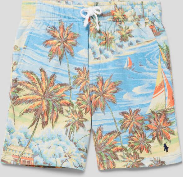 Polo Ralph Lauren Teens Sweatshorts met all-over motief model 'ATHLET'