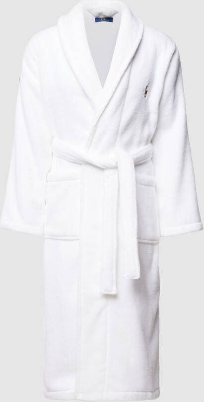 Polo Ralph Lauren Luxe witte katoenen logo-geborduurde badjas White Heren