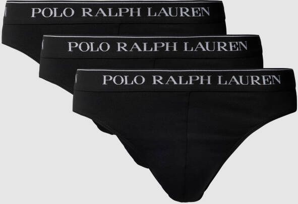 Ralph Lauren Zwarte Heren Slip 3-Pack met Stretch Model Black Heren