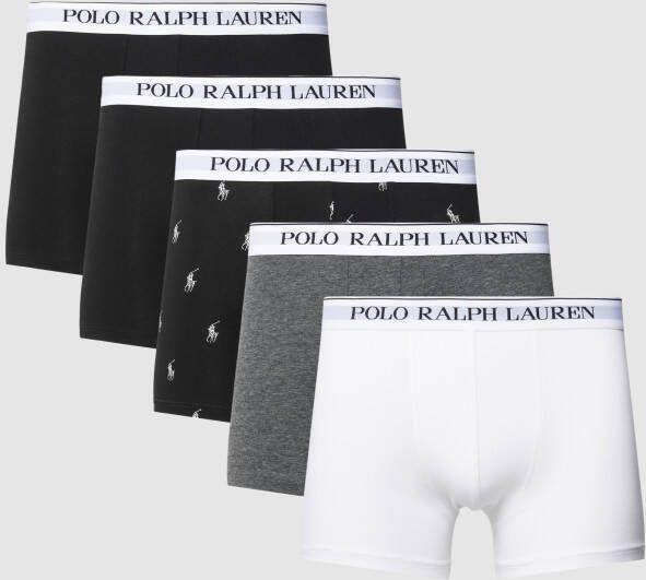 Polo Ralph Lauren Underwear Boxershort met elastische band met logo in een set van 5 stuks