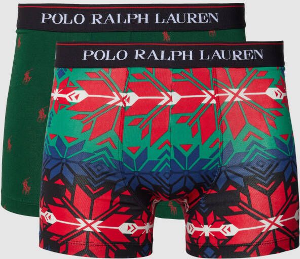 Polo Ralph Lauren Underwear Boxershort met label in band in een set van 2 stuks