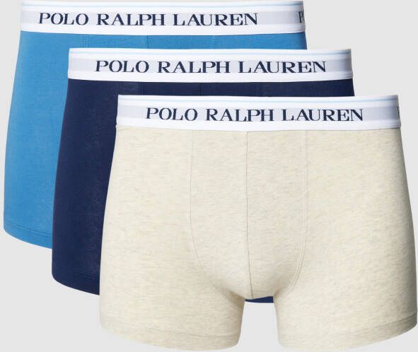 Polo Ralph Lauren Underwear Boxershort met labeldetail in een set van 3 stuks model 'CLASSIC'