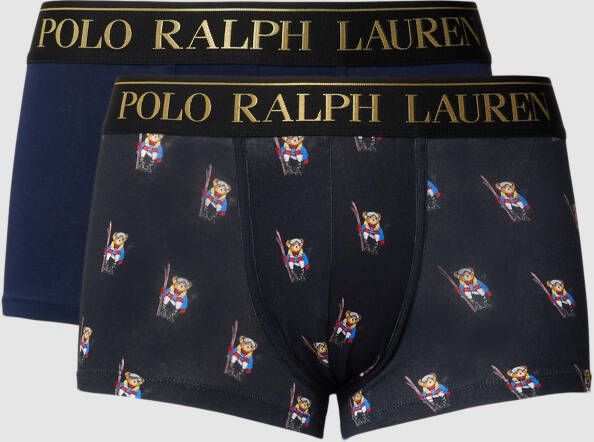 Polo Ralph Lauren Underwear Boxershort met labelstitching in een set van 2 stuks model 'Holiday'