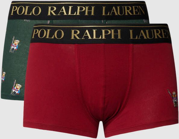 Polo Ralph Lauren Underwear Boxershort met labelstitching in een set van 2 stuks model 'Holiday'